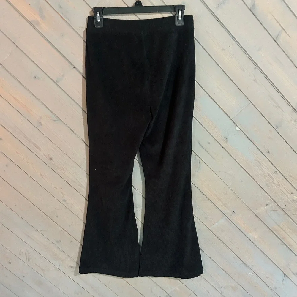 Aerie‎ Corduroy Flare Leggings Pants Women's Black Casual Stretch Comfortable